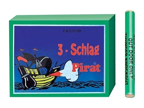 Пиратка PIRAT, с кибритена глава, 3 изстрела, кутия от 50 бр.