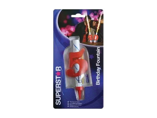 Фонтан за торта SILVER, 12 см, 40 сек.