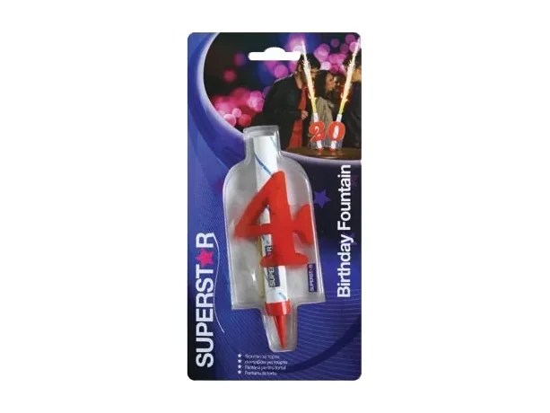 Фонтан за торта SILVER, 12 см, 40 сек.