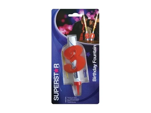 Фонтан за торта SILVER, 12 см, 40 сек.